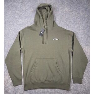 Rusty Surfboards Mens Fatigue Green Hooded Sweatshirt Hoodie Size Large Surf